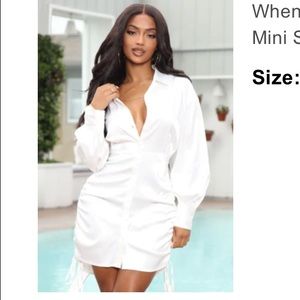 WHITE BUTTON UP DRESS